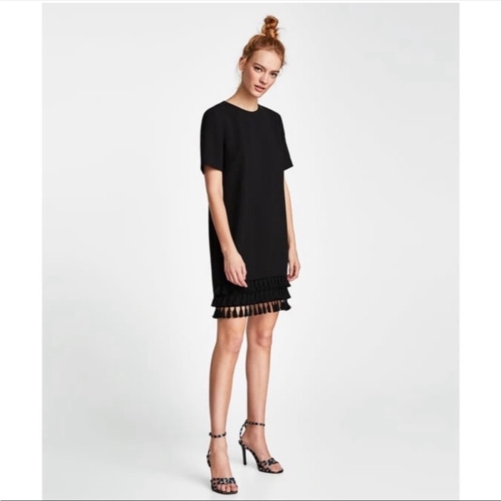 Zara Tiered Tassel Mini Dress